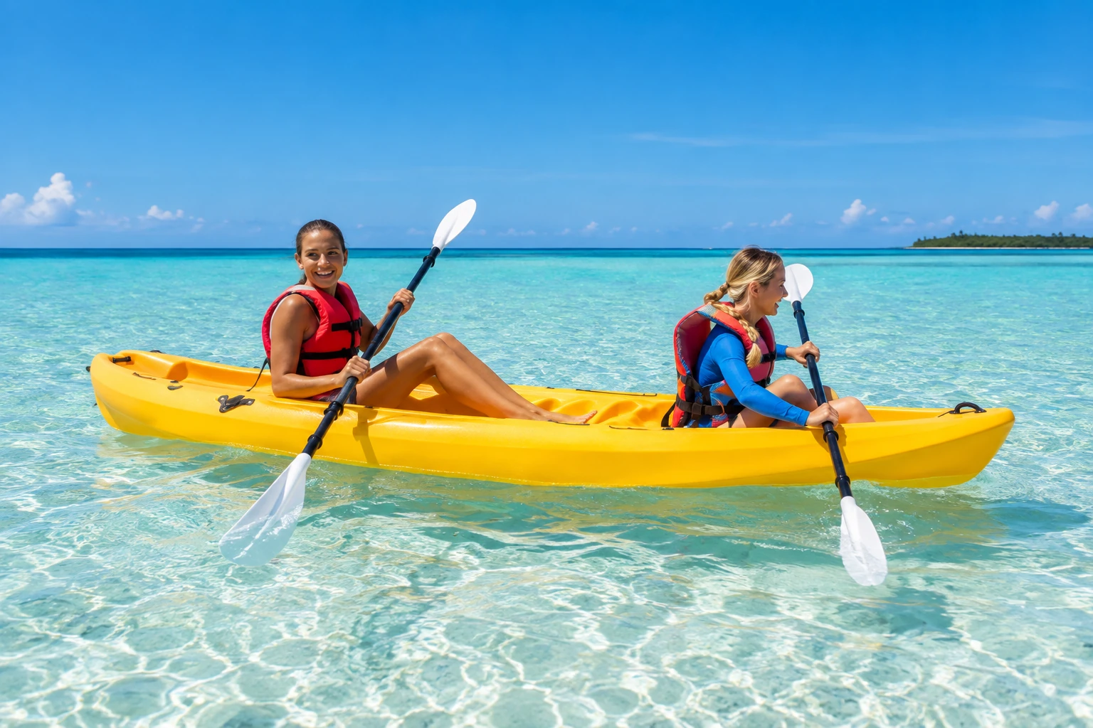 kayak illustration enhanced from the company activity photograph
