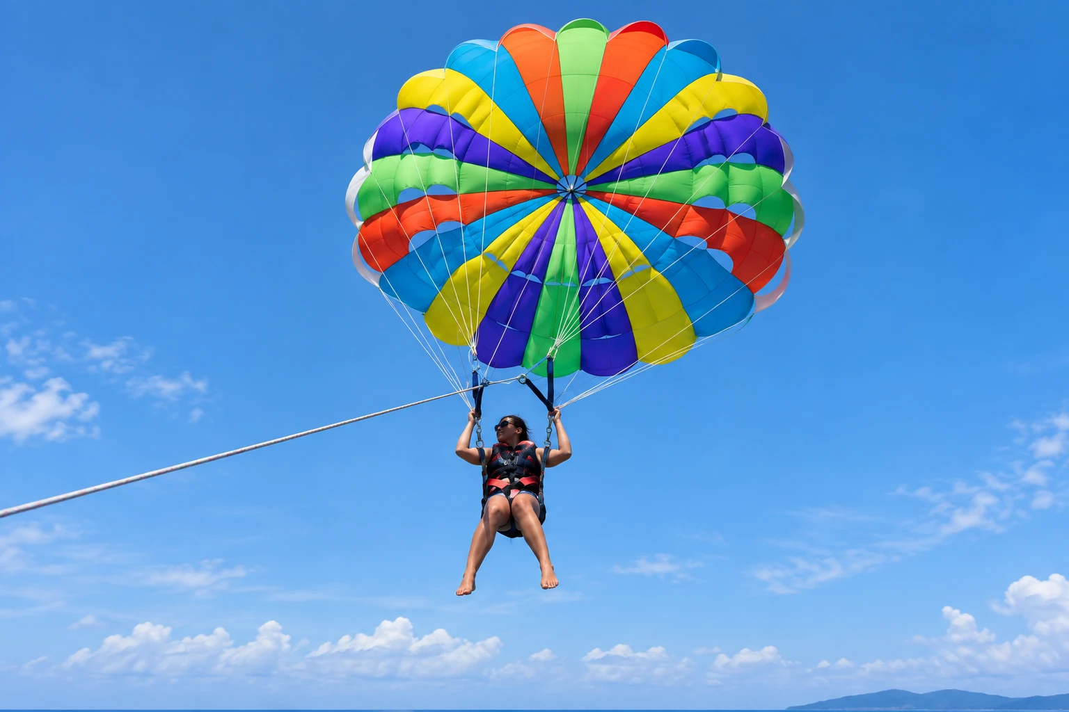 parasailing illustration enhanced from the company activity photograph